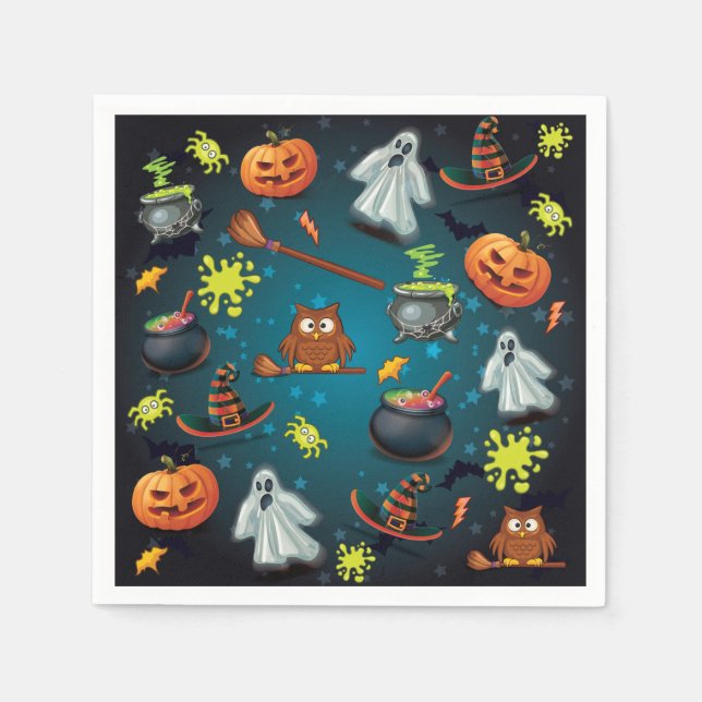 Serviette En Papier Halloween (Devant)