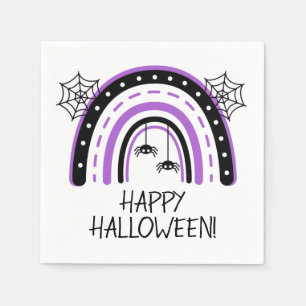 Serviette En Papier Halloween amusant Rainbow heureux