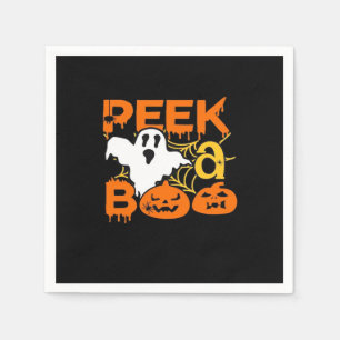 Serviette En Papier Halloween avec Peekaboo Citrouille