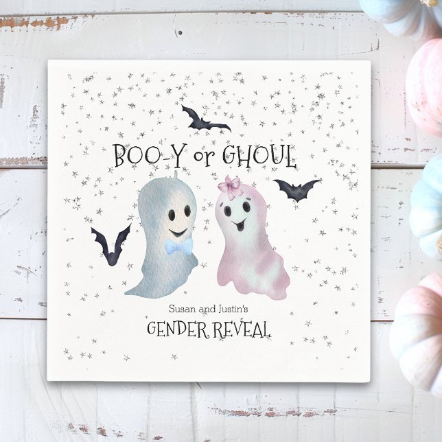 Serviette En Papier Halloween Boo-y et Ghoul Genre Révéler les fantôme (Créateur téléchargé)