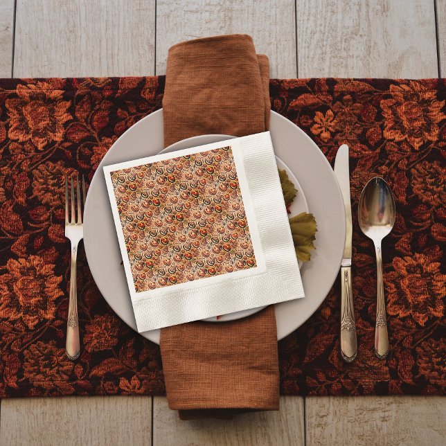 Serviette En Papier Halloween brun orange style (Créateur téléchargé)