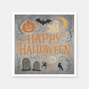 Serviette En Papier Halloween classique et vintage