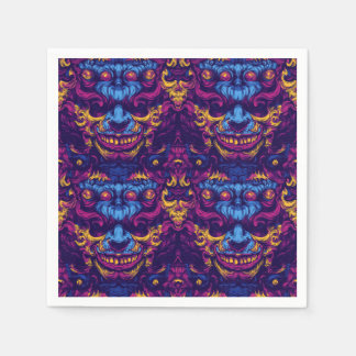 Serviette En Papier Halloween clown déplaisant