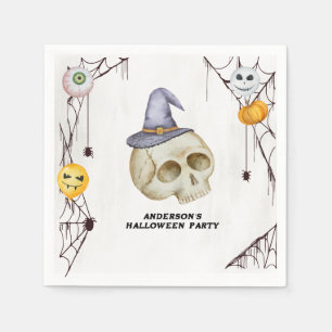 Serviette En Papier Halloween Costume fête aquarelle