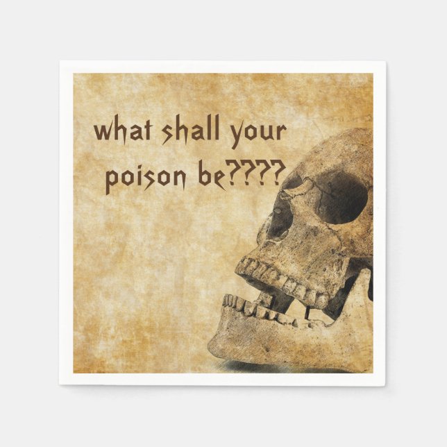 Serviette En Papier Halloween crâne vintage (Devant)