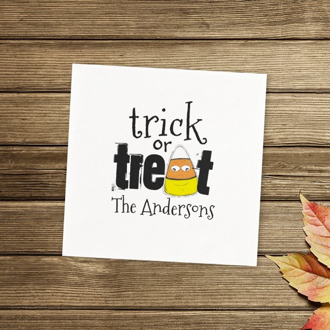 Serviette En Papier Halloween Cute Candy Corn Whimsical Funny (Créateur téléchargé)