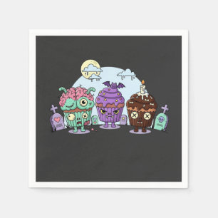 Serviette En Papier Halloween de Cupcake Zombie