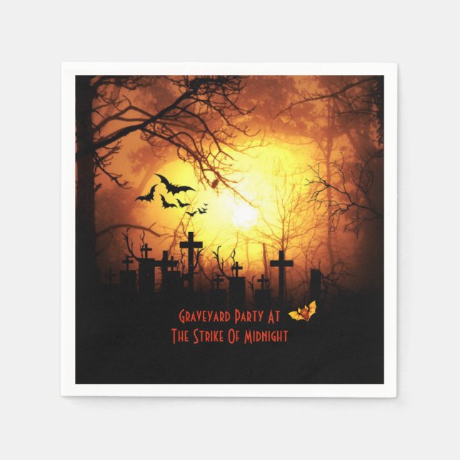 Serviette En Papier Halloween de la fête du cimetière (Devant)