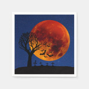Serviette En Papier Halloween de la lune de récolte