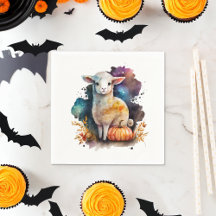 Halloween de l'agneau aquarelle
