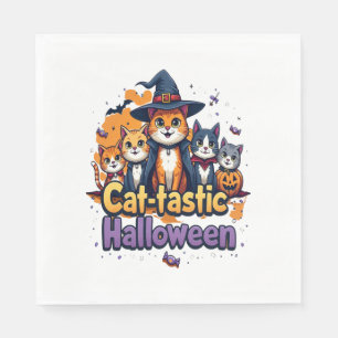 Serviette En Papier Halloween en chats