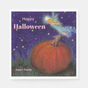 Serviette En Papier Halloween fée grand Citrouille personnalisé