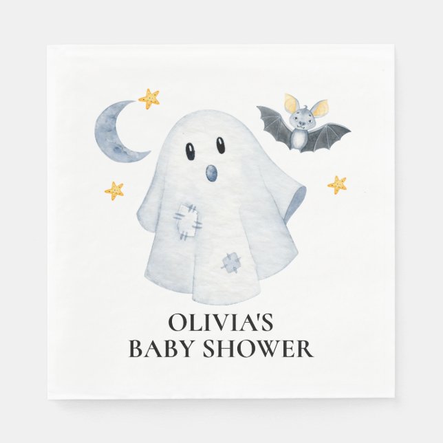 Serviette En Papier Halloween Ghost Little Boo Baby shower (Devant)