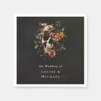 Halloween Gothique Crâne Mariage floral