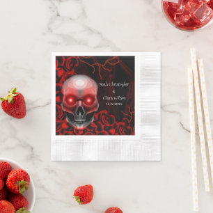 Serviette En Papier Halloween gothique morose floral effrayant