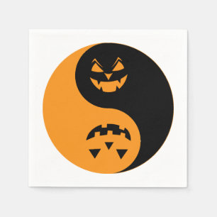 Serviette En Papier Halloween Jack o-lanterne Yin Yang