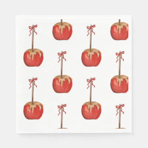 Serviette En Papier Halloween jolie Carmel pomme arc éffrayant