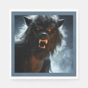 Serviette En Papier Halloween - Loup-garou 1