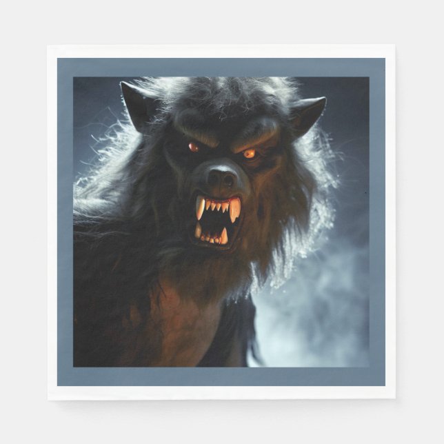 Serviette En Papier Halloween - Loup-garou 1 (Devant)