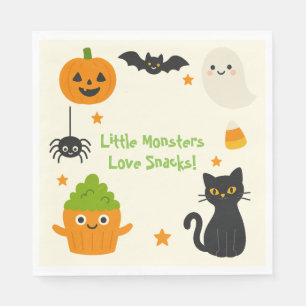 Serviette En Papier Halloween modifiable - Little Monster Bash -