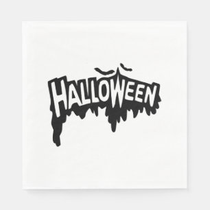 Serviette En Papier Halloween noir