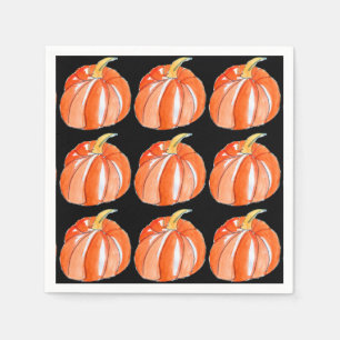 Serviette En Papier Halloween orange mignonne citrouille fête