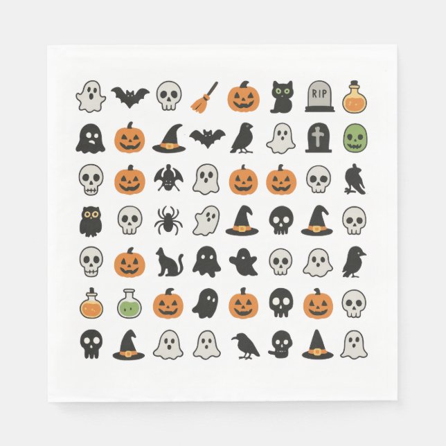 Serviette En Papier Halloween Party Servetten (Devant)