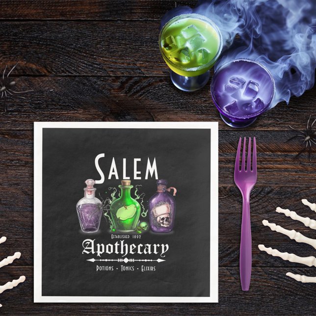 Serviette En Papier Halloween Salem Potions appothécaires Toniques Eli (Créateur téléchargé)