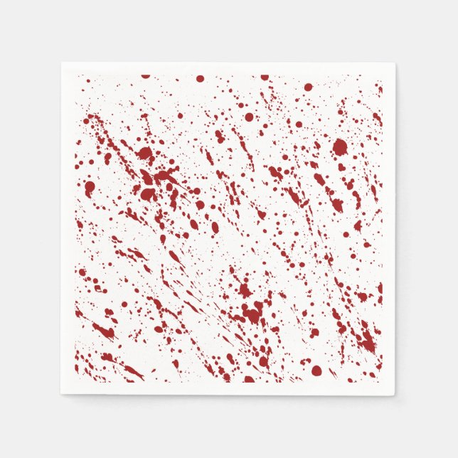 Serviette En Papier Halloween sanglant Faux rouges taché de sang (Devant)