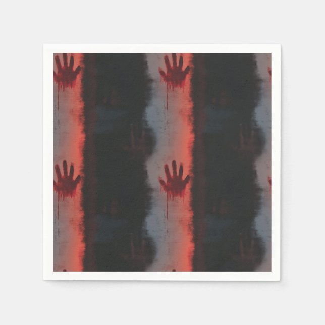 Serviette En Papier Halloween sanglante (Devant)