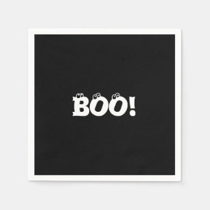 Serviette En Papier Halloween Scary Boo! yeux noir blanc