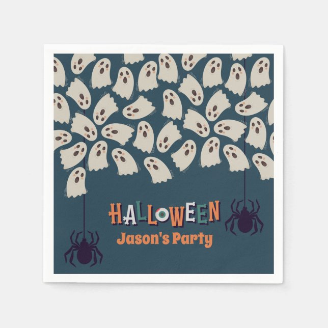 Serviette En Papier Halloween sombre - (Devant)