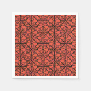 Serviette En Papier Halloween Spider Webs sur Orange