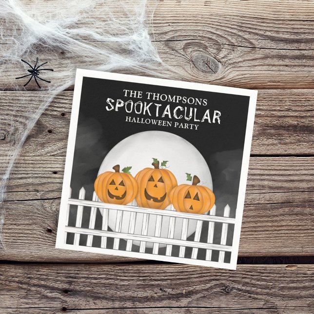Serviette En Papier Halloween Spooktacular Whimsical Citrouilles drôle (Créateur téléchargé)