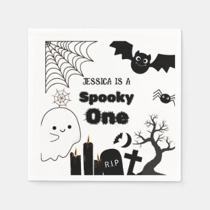 Serviette En Papier Halloween Sppoky One Premier anniversaire fête