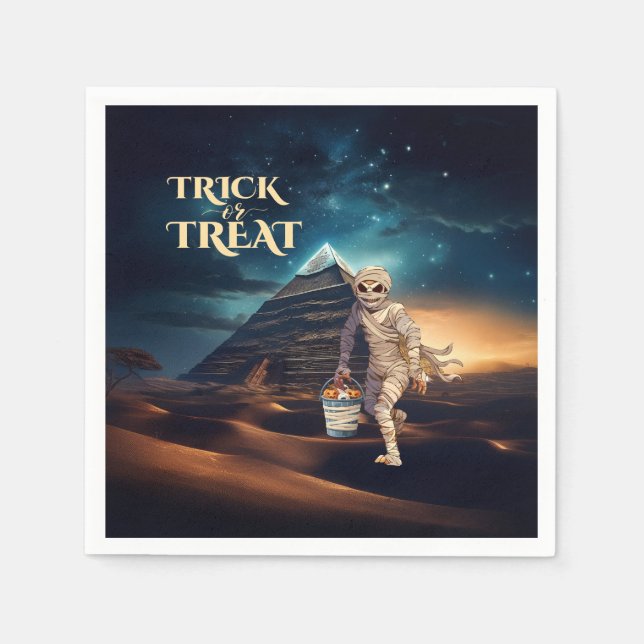 Serviette En Papier Halloween Trick of Treat maman (Devant)