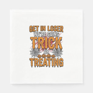 Serviette En Papier Halloween Trick Or Treating Typographie Vintage De
