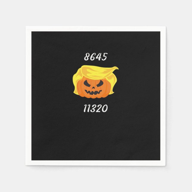 Serviette En Papier Halloween Trumpkin Design (Devant)