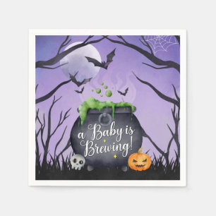Serviette En Papier Halloween Un bébé brasse du Baby shower