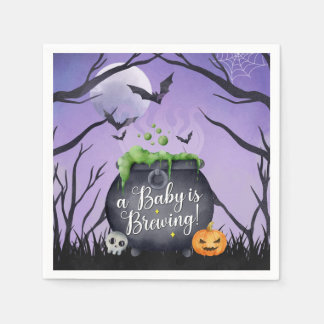 Serviette En Papier Halloween Un bébé brasse du Baby shower