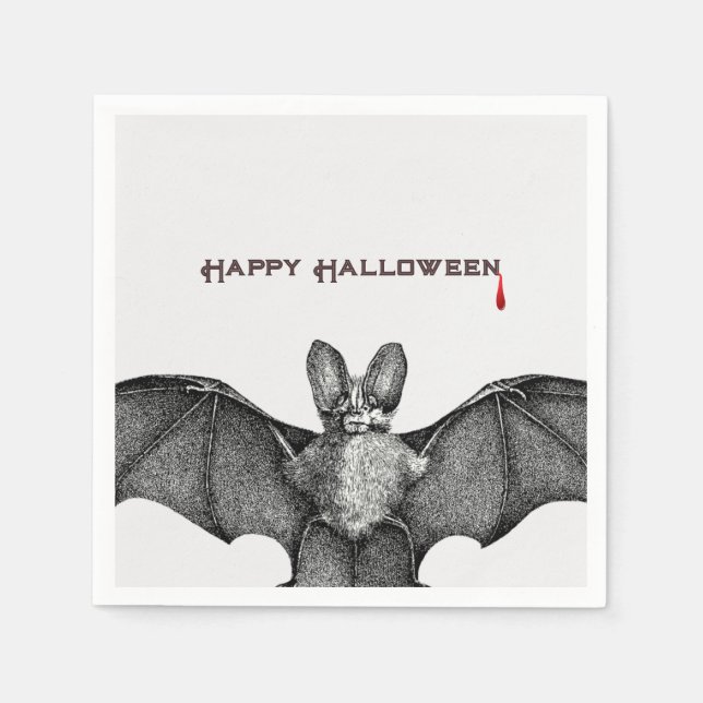 Serviette En Papier Halloween Vampire Bat (Devant)