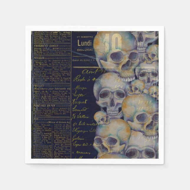 Serviette En Papier Halloween vintages Éffrayants (Devant)