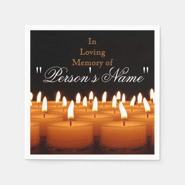 Serviette En Papier HAMbyWG - Papier Napkin - Bougies (Devant)