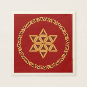 Serviette En Papier Hamentashen Star de David Papier Napkins