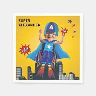 Serviette En Papier Handicap Volant Superhero Fun Anniversaire