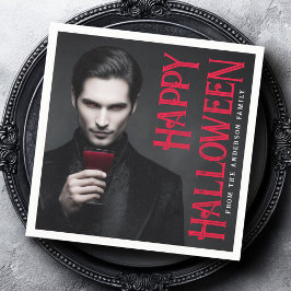 Serviette En Papier Handsome vampire drinking blood Halloween party