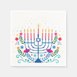Serviette En Papier Hannukah menorah  