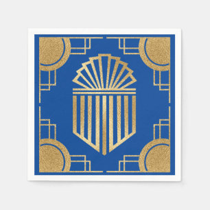 Serviette En Papier Hanoukka Art Déco élégant Dreidel