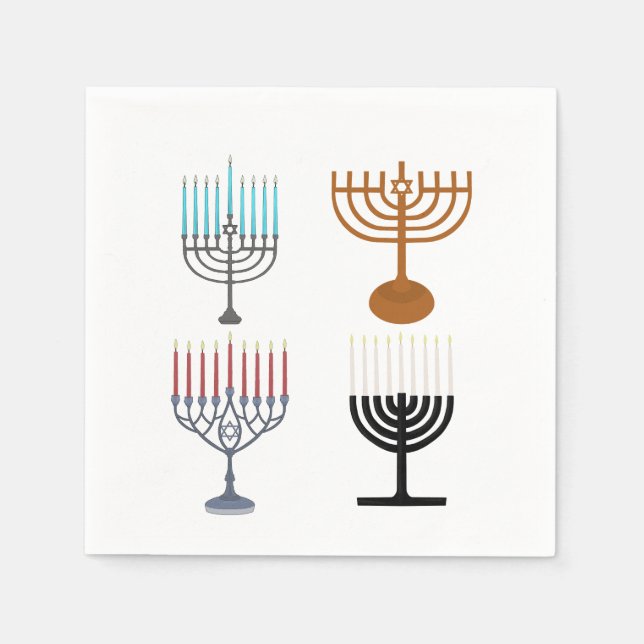 Serviette En Papier Hanoukka judaïsme religion juive (Devant)
