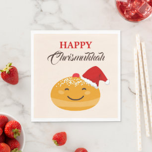 Serviette En Papier Hanukkah Fête juive - Joyeux Chrismukkah
